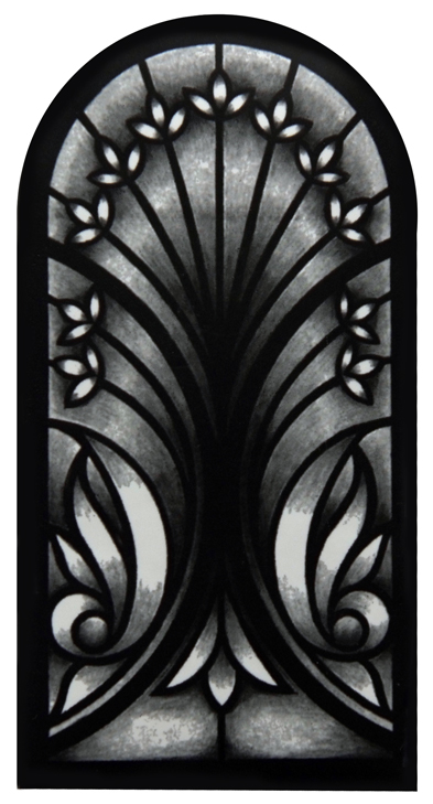 Matthews Stanford Corner Window Pewter-Black